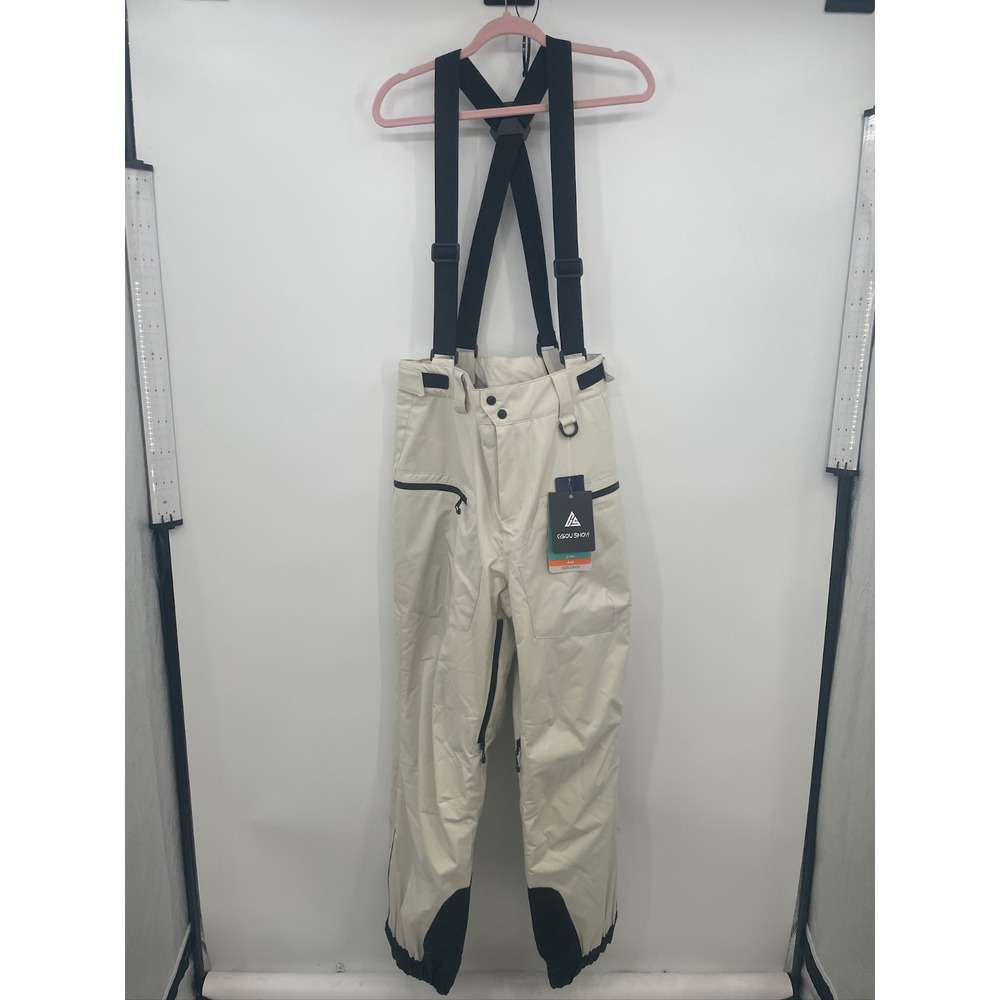 GSOU SNOW Beige Snowboard Pants Men's Size Med New w/ Tags Waterproof Breathable